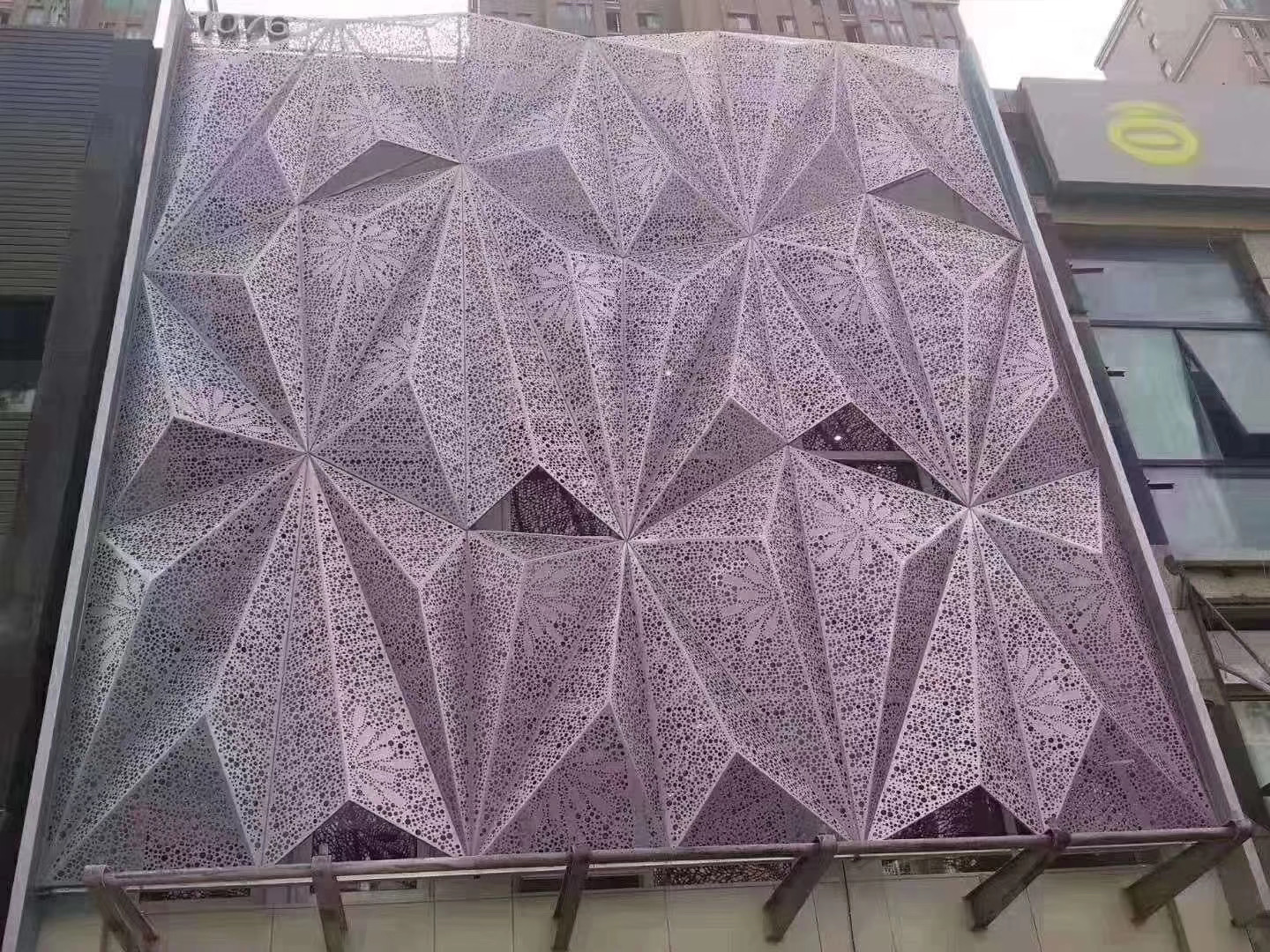 造型雕花冲孔铝单板加工-琦铝铝单板